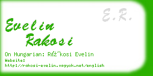 evelin rakosi business card